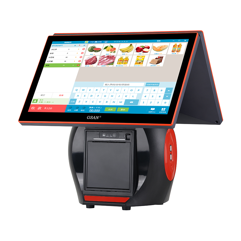 Dual Screen POS System With Barcode Scanner For Retail
