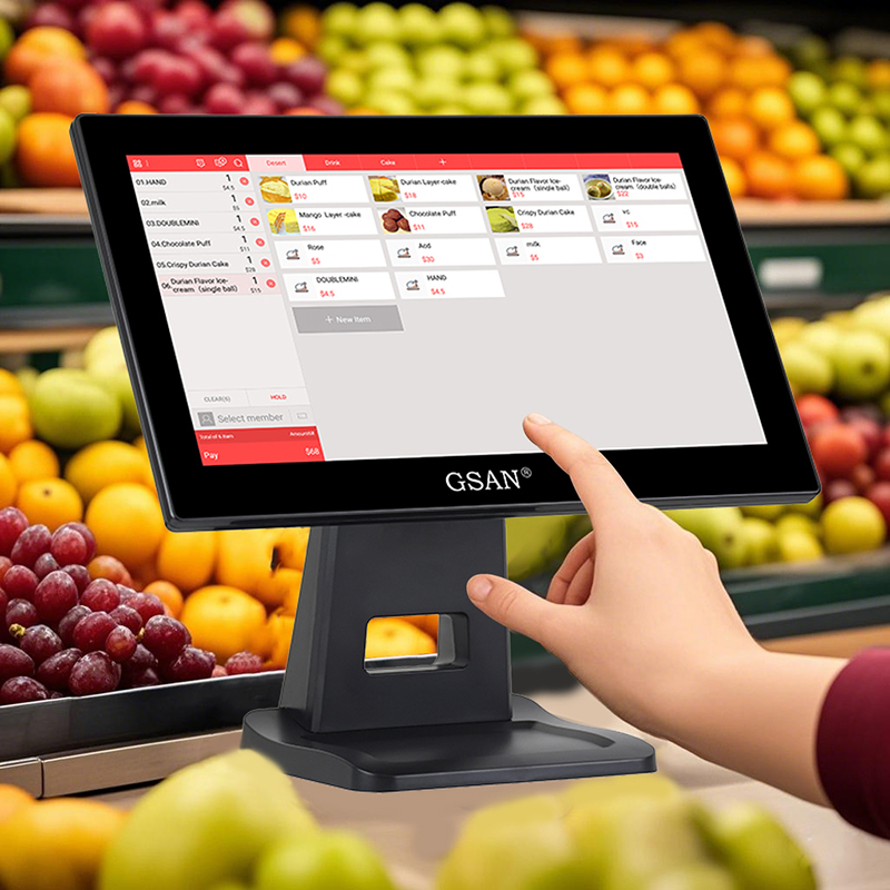GS-A4 15.6'' Capacitive Touch Screen Restaurant POS System Terminal 