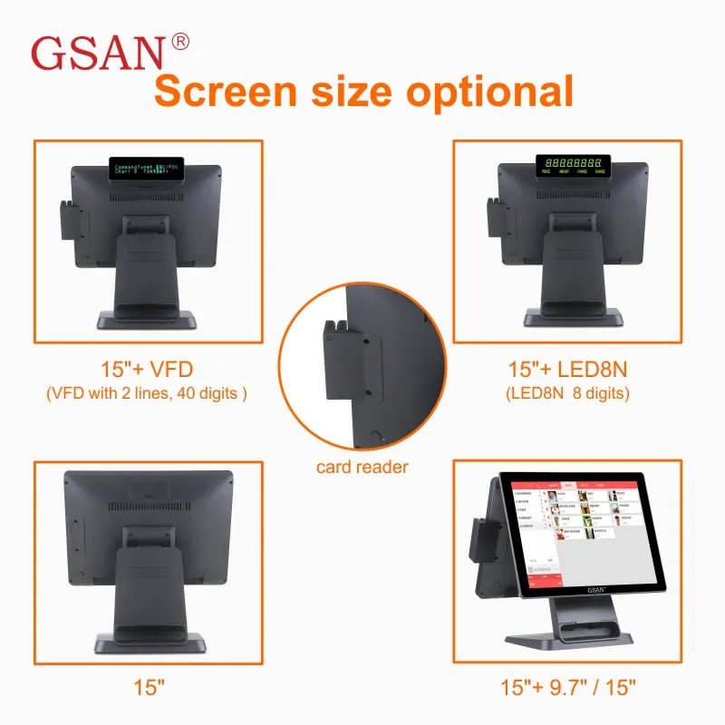 GS-T5 Electronic Cashier Payment Tablet POS System For Restaurant