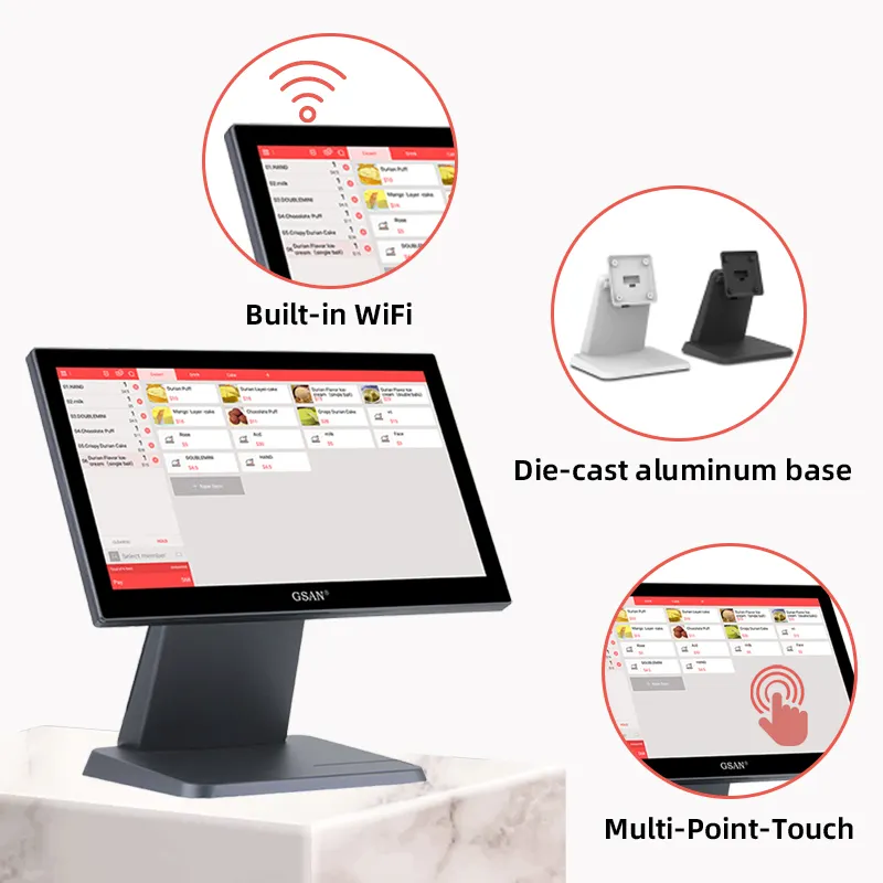 GS-T3 Restaurant Retail Cashier Machine All in One Touchscreen POS System