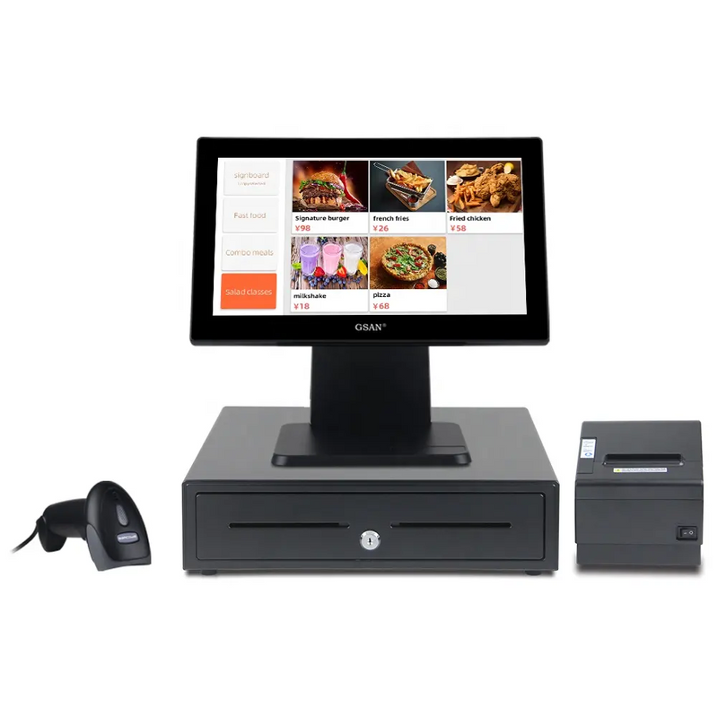 GS-A4 Wholesale Full Set Windows Touch POS Cash Register Point of Sale System Terminal