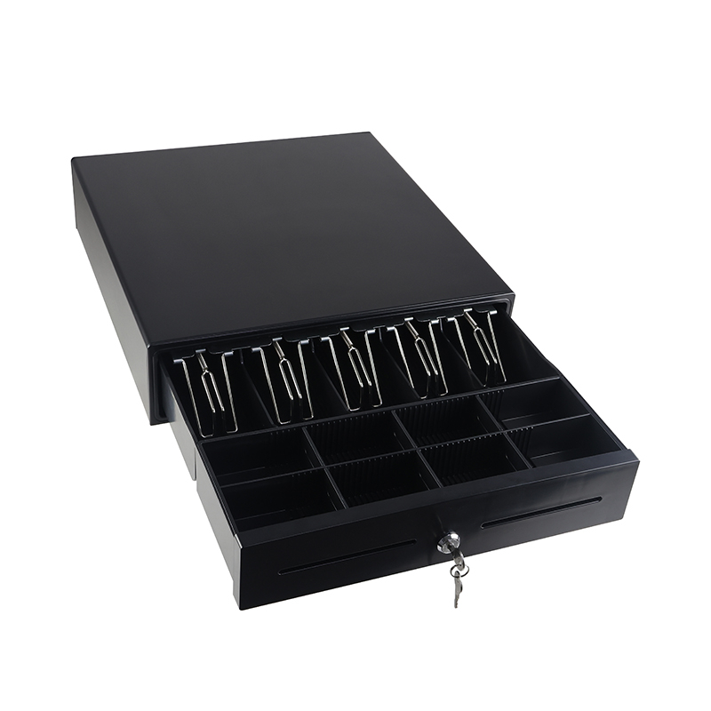 RJ11 Square POS Cash Drawer with 5 Bill Trays 5 Coin Trays for Shop