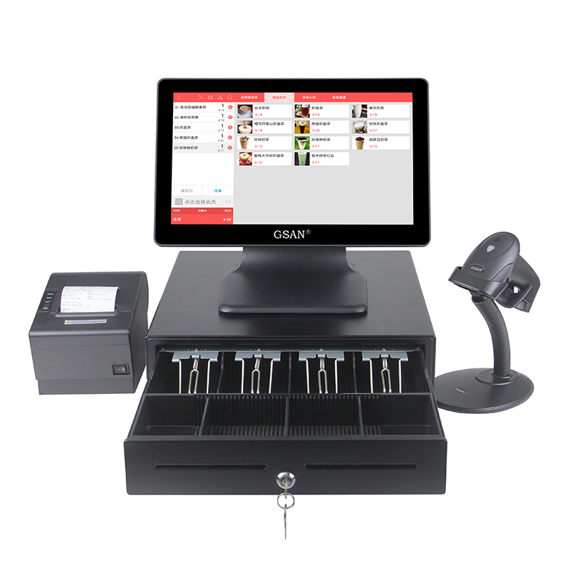 Pos Inventory Scanner Complete POS System Hardware With Barcode Scanner For Supermarket
