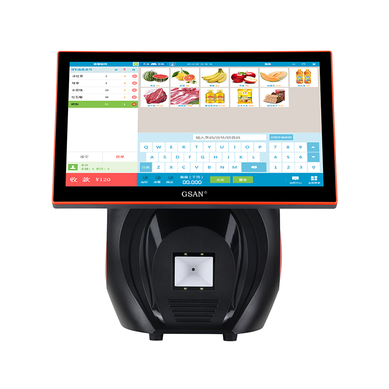 Dual Screen POS System With Barcode Scanner For Retail