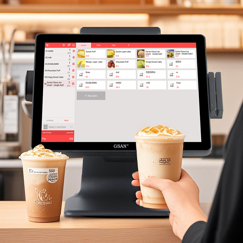 GS-T5 High-speed Cash Register POS System For Restaurant