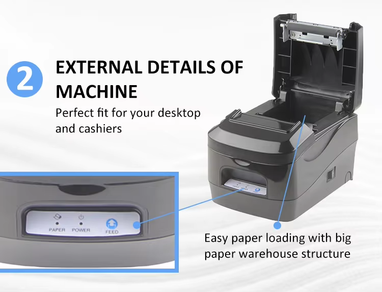 external details of pos thermal printer