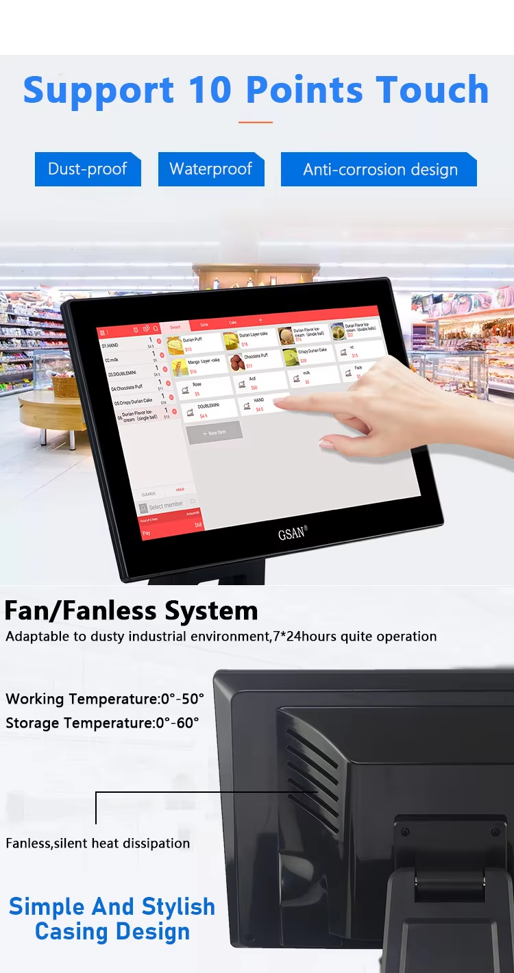 10-Point Capacitive Touch Screen POS System