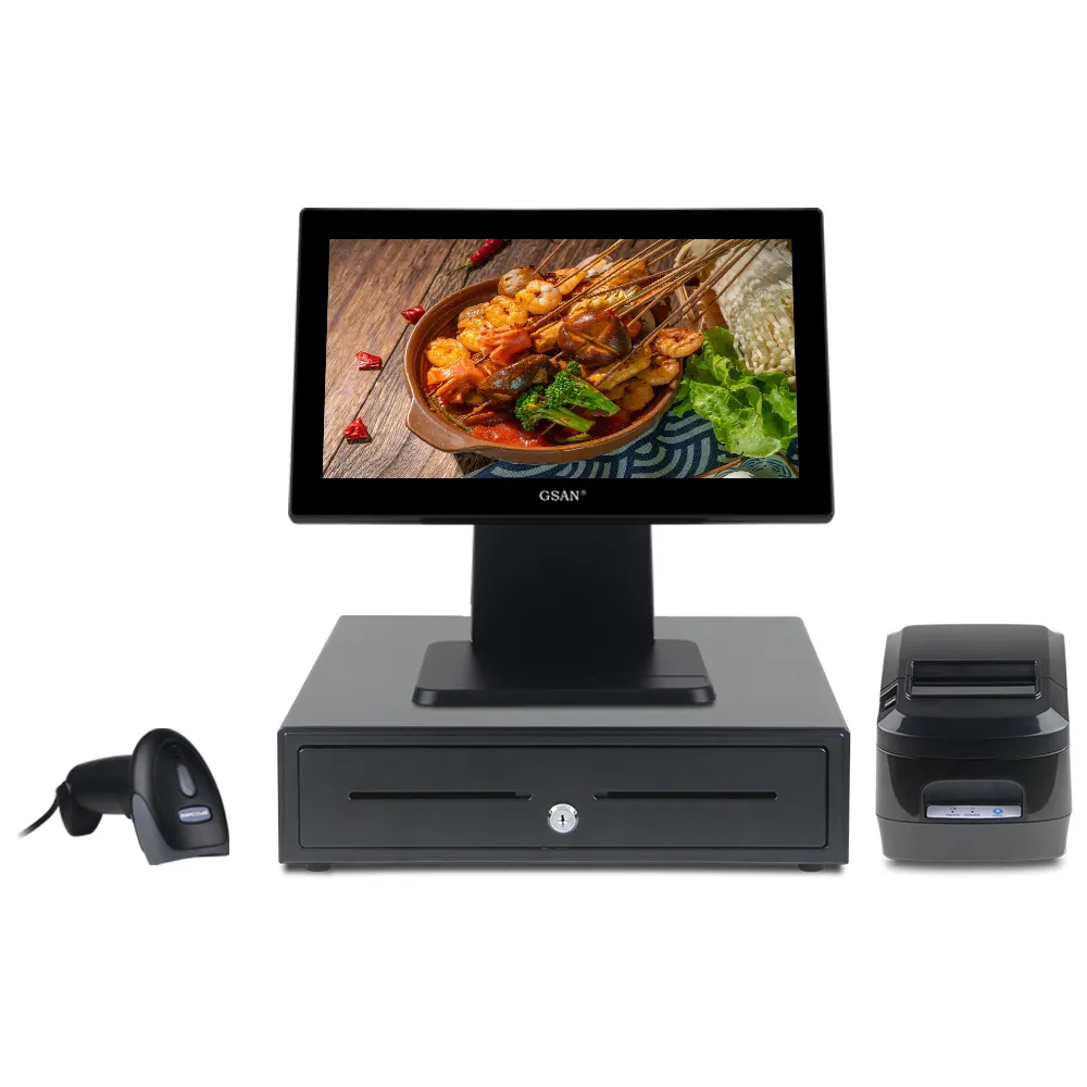 GS-A4 Wholesale Full Set Windows Touch POS Cash Register Point of Sale System Terminal