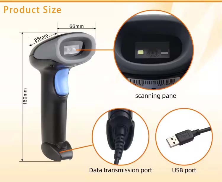 M930 barcode scanner size