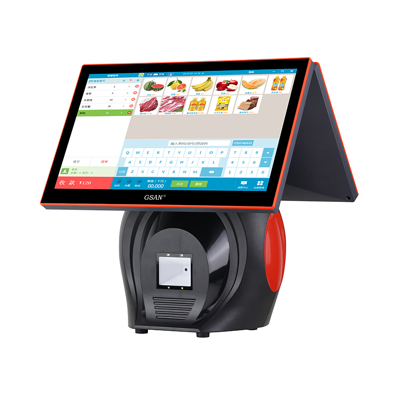 Dual Screen POS System With Barcode Scanner For Retail