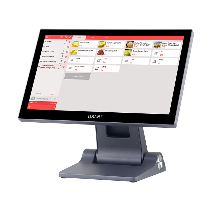 GS-T2 Customized 15.6 Inch Foldable Touch Screen POS system Terminal For Bar