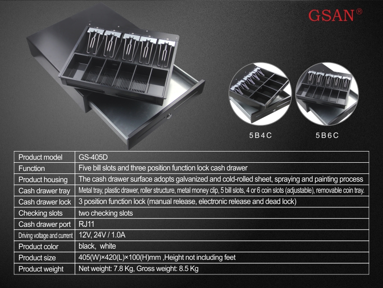 405D pos cash drawer box