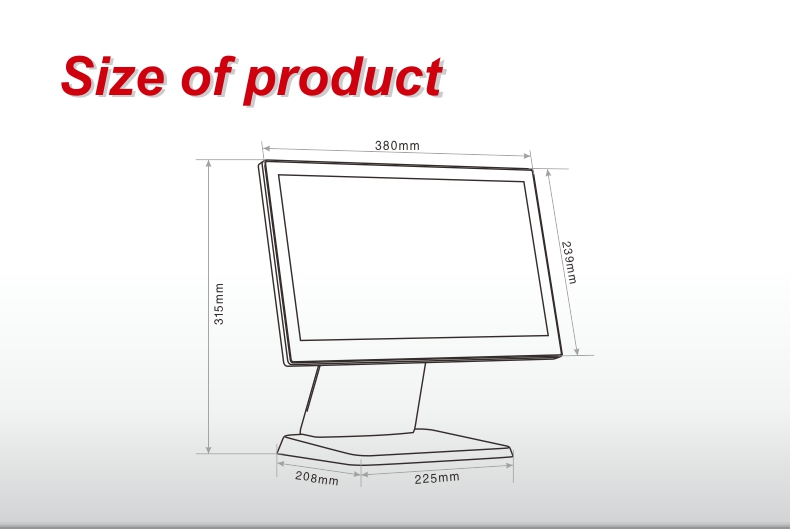 Size Of Touch Monitor