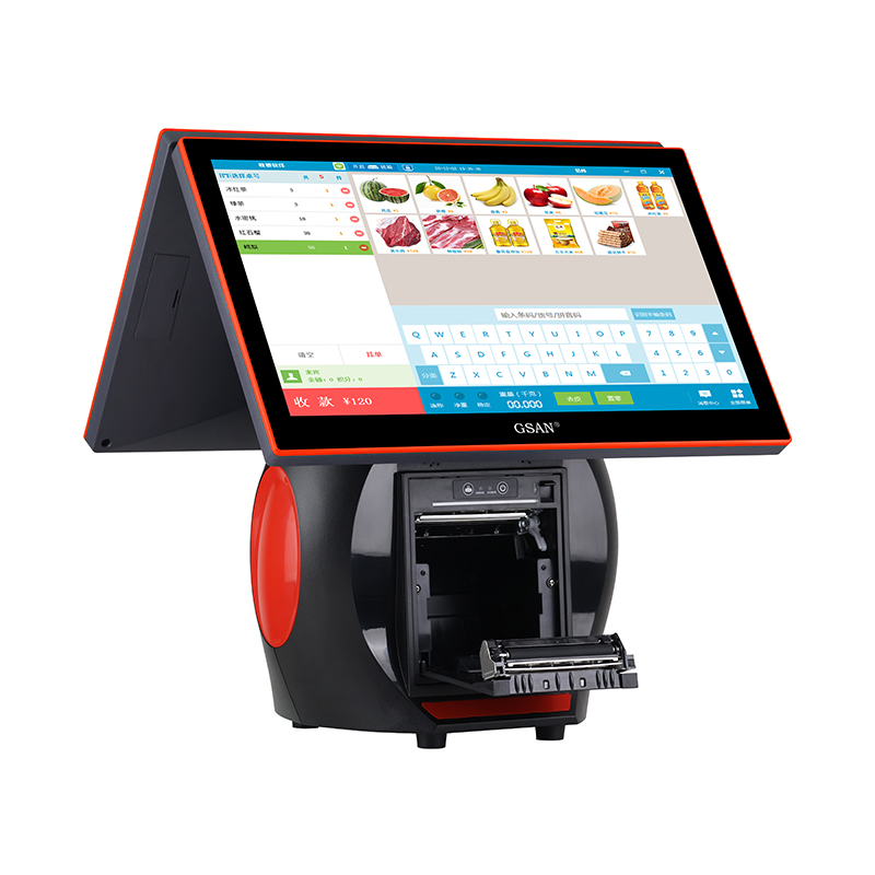 Dual Screen POS System With Barcode Scanner For Retail
