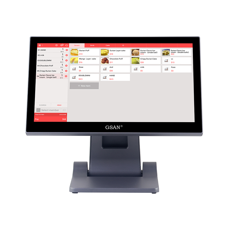 GS-T2 Customized 15.6 Inch Foldable Touch Screen POS system Terminal For Bar