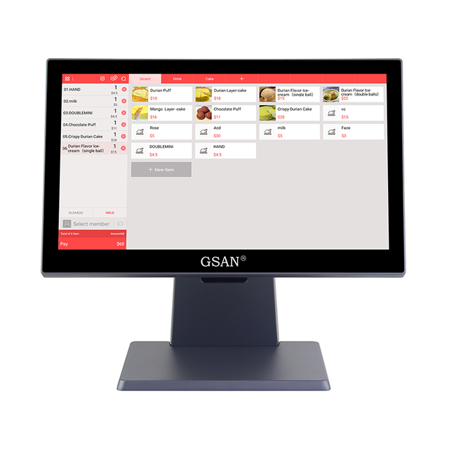 GS-T2 All In One Touch Screen POS System Hardware For Supermarket