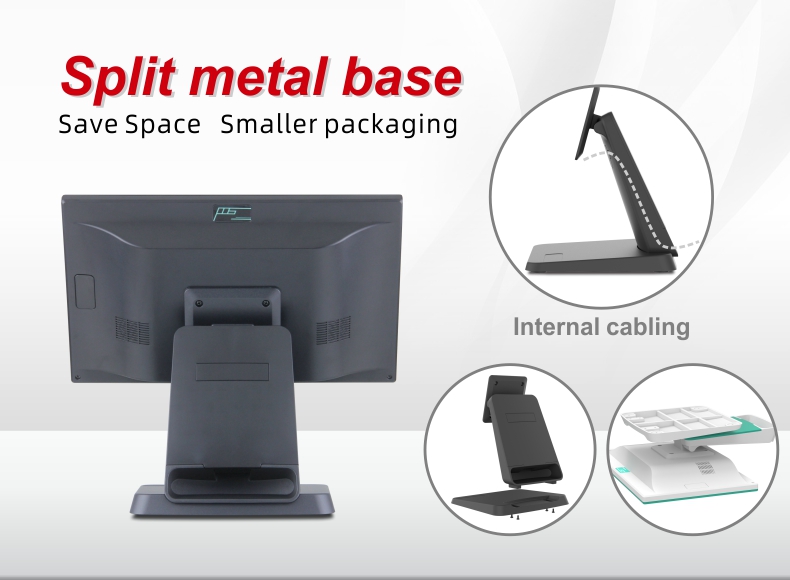 Split Metal Base of Touch Monitor