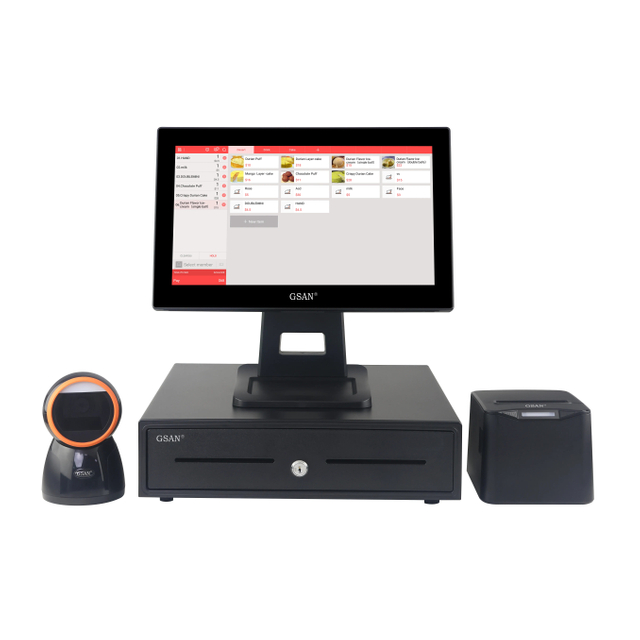 GS-A4 All in One Touch Screen POS System Desktop Cash Register Machine