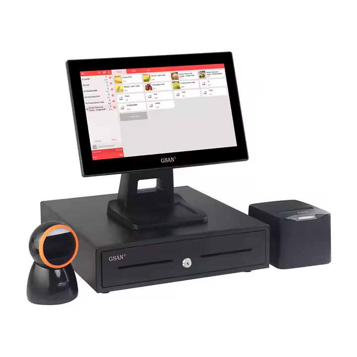 GS-A4 All in One Touch Screen POS System Desktop Cash Register Machine