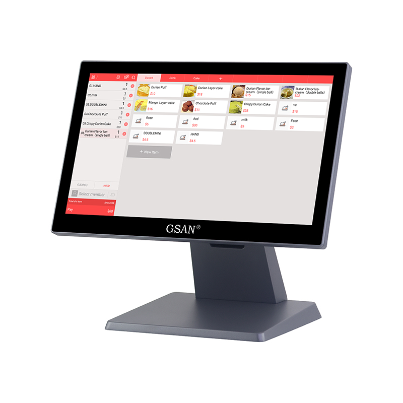 GS-T2 All In One Touch Screen POS System Hardware For Supermarket