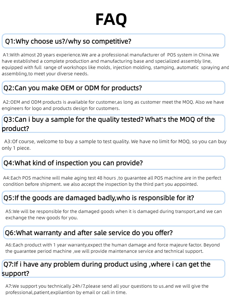 FAQ about touch pos system