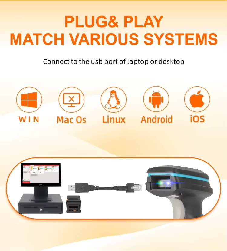 barcode scanner plug play match various system