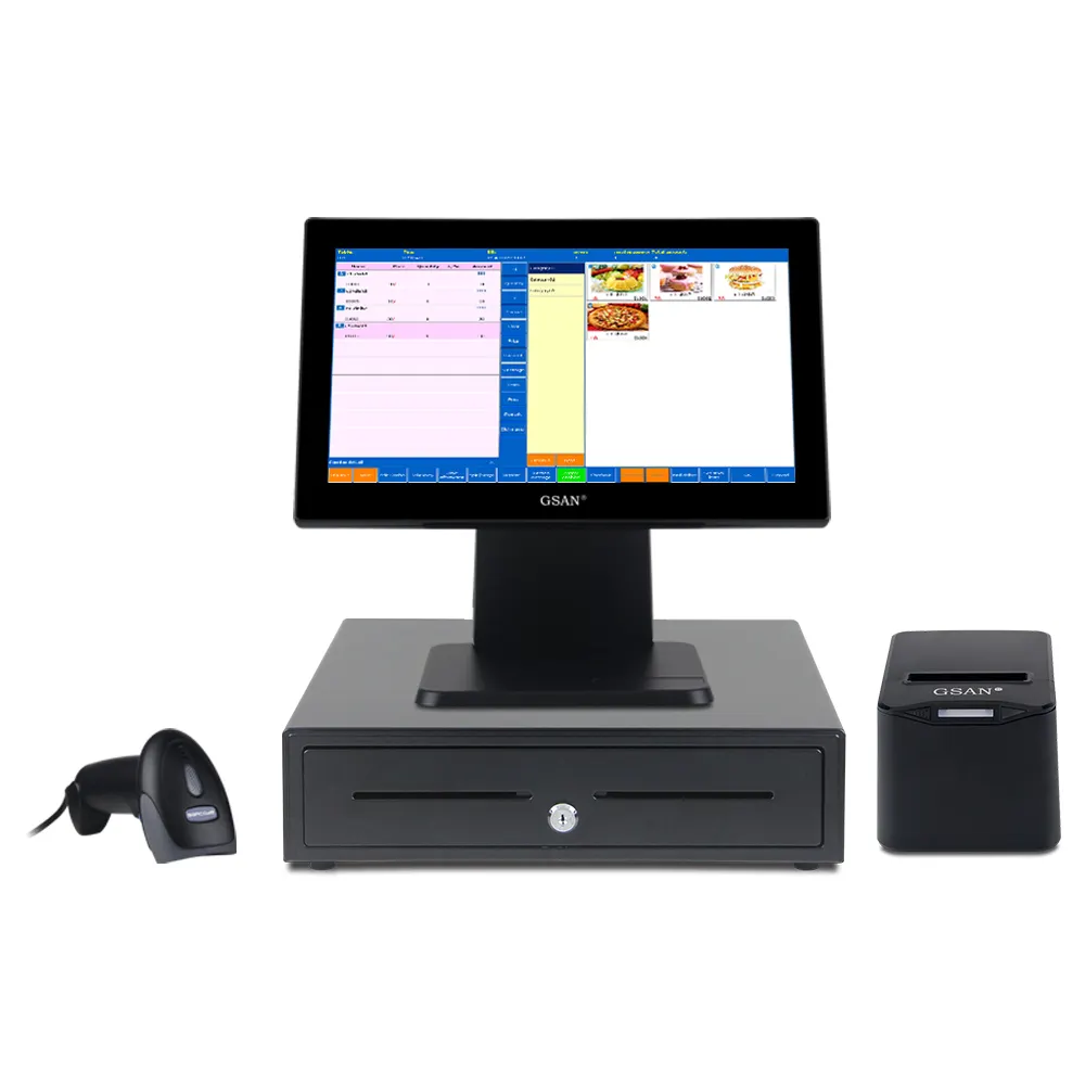 GS-A4 Wholesale Full Set Windows Touch POS Cash Register Point of Sale System Terminal
