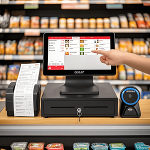 GS-A5 Complete POS System Hardware With Barcode Scanner For Restaurant