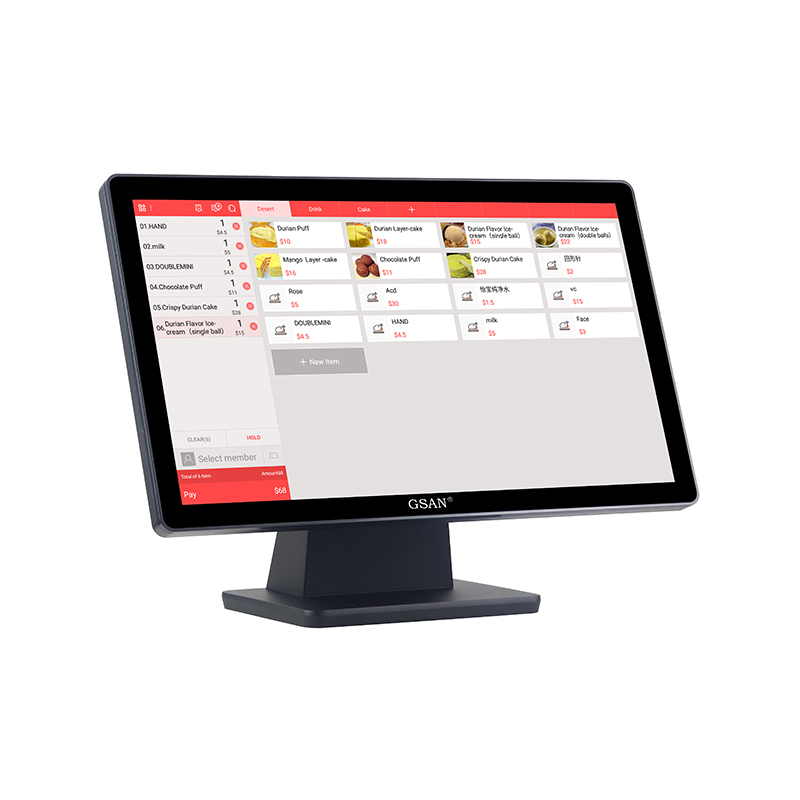GS-2105 Industrial Grade Flat Capacitive Touch Screen Monitor 21.5 Inch POS Monitor Retail Boutique Use
