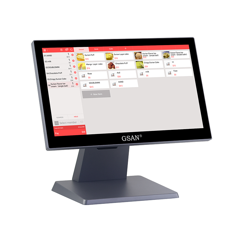 GS-T2 All In One Touch Screen POS System Hardware For Supermarket