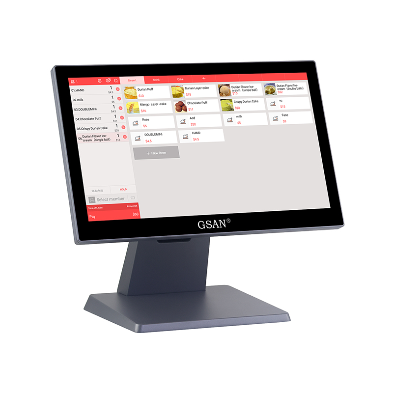 GS-T2 All In One Touch Screen POS System Hardware For Supermarket