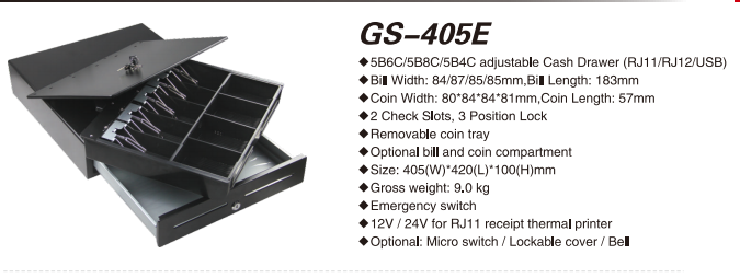 405E cash drawer parameter 