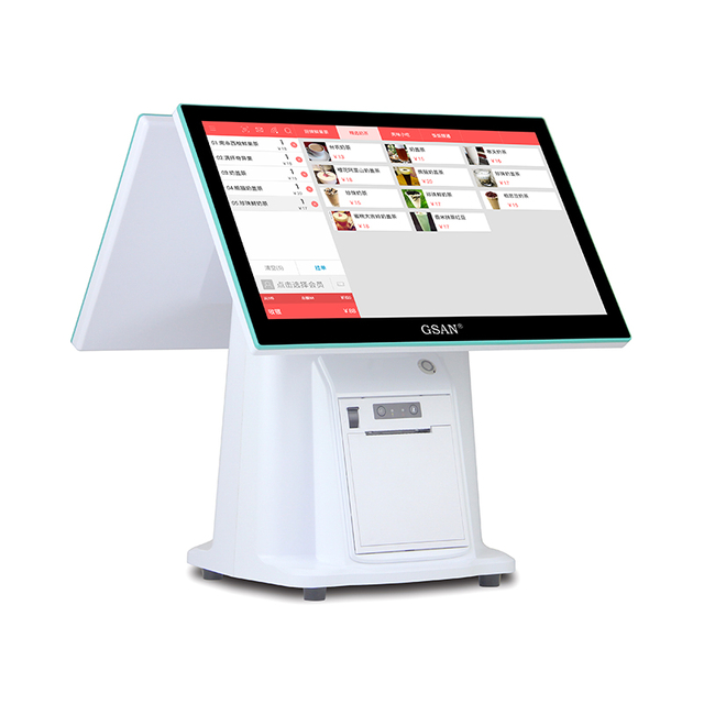 GS-3063 Windows System Terminal Dual Screen POS Hardware For Restaurant