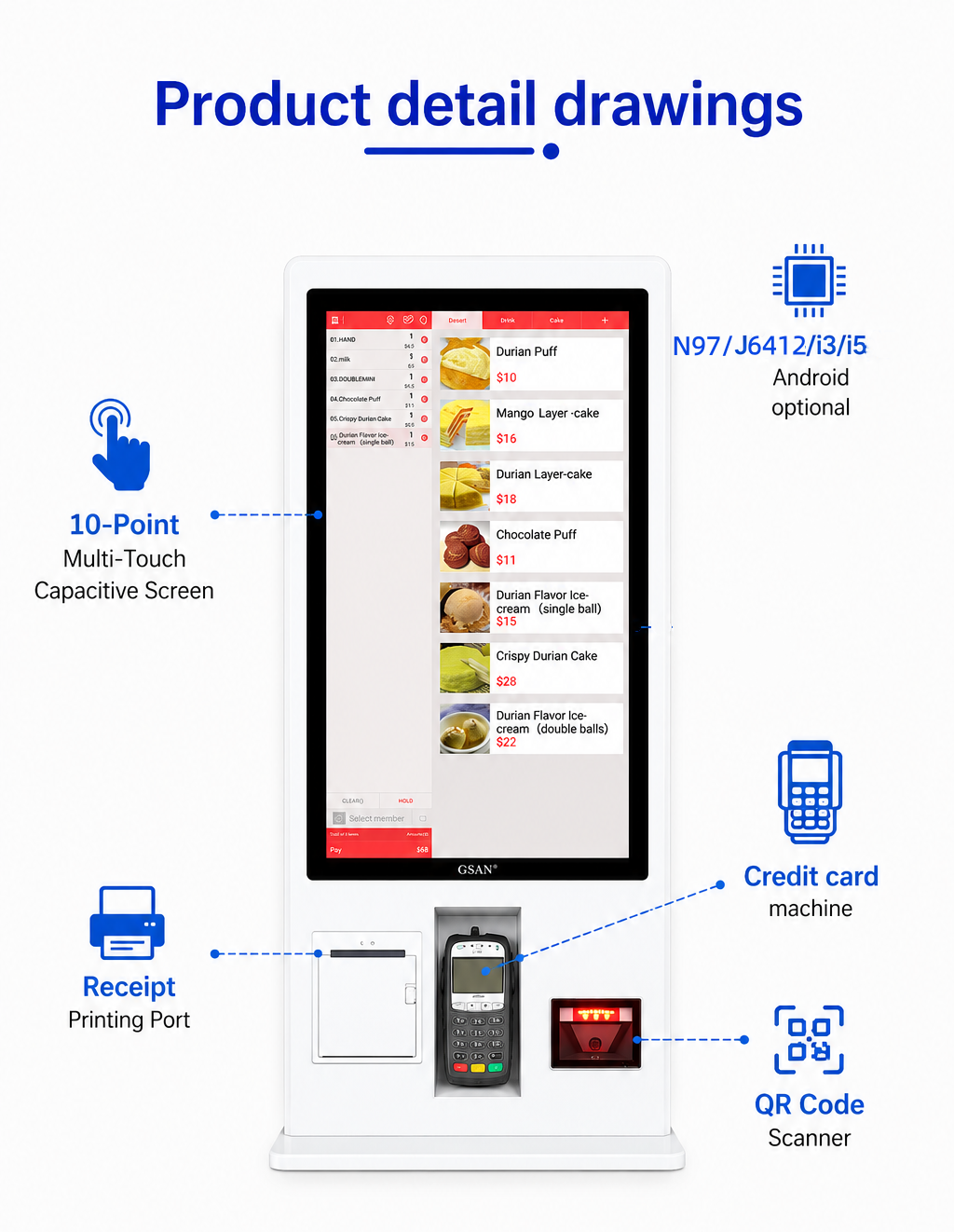 Q1 wall-mounted POS