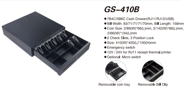 410B cash drawer parameter 